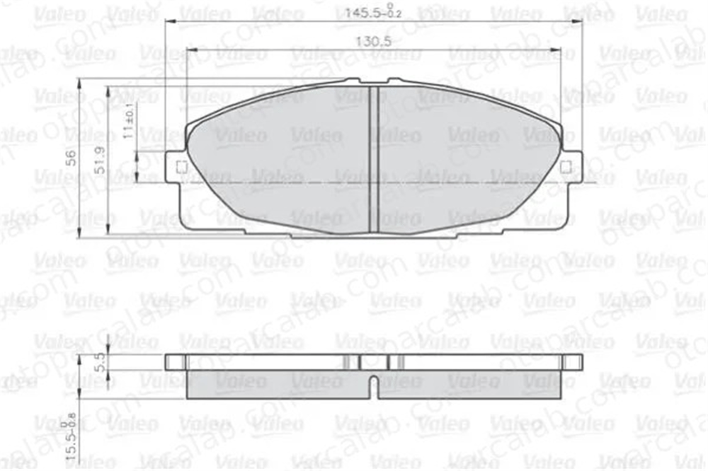 VALEO 872680 Fren Disk Balata Ön TOYOTA HIACE IV Minibüs/Otobüs HIACE IV Panelvan/Van 446526420 446525090