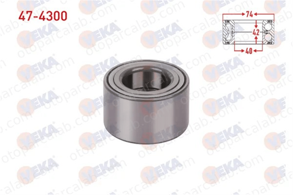 VEKA 47-4300 Teker Rulmanı Ön Sağ veya Sol TOYOTA HILUX VIII Pick-up LAND CRUISER PRADO 90080 36087