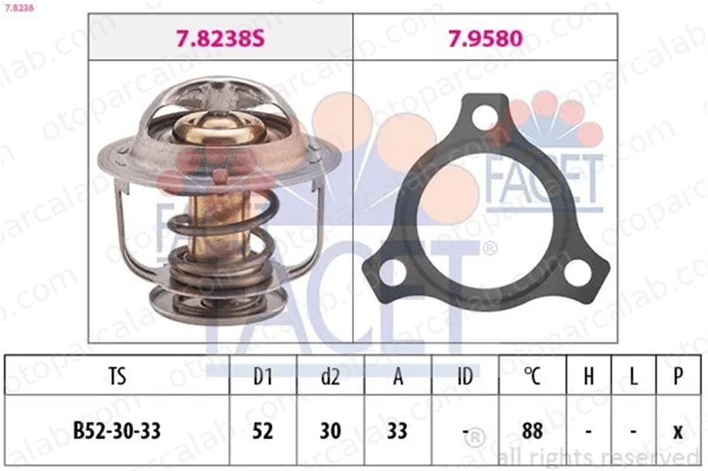 WAHLER 4126.88 Termostat 88 °C TOYOTA HILUX V Pick-up HIACE IV Panelvan/Van 9091603043 9091603062