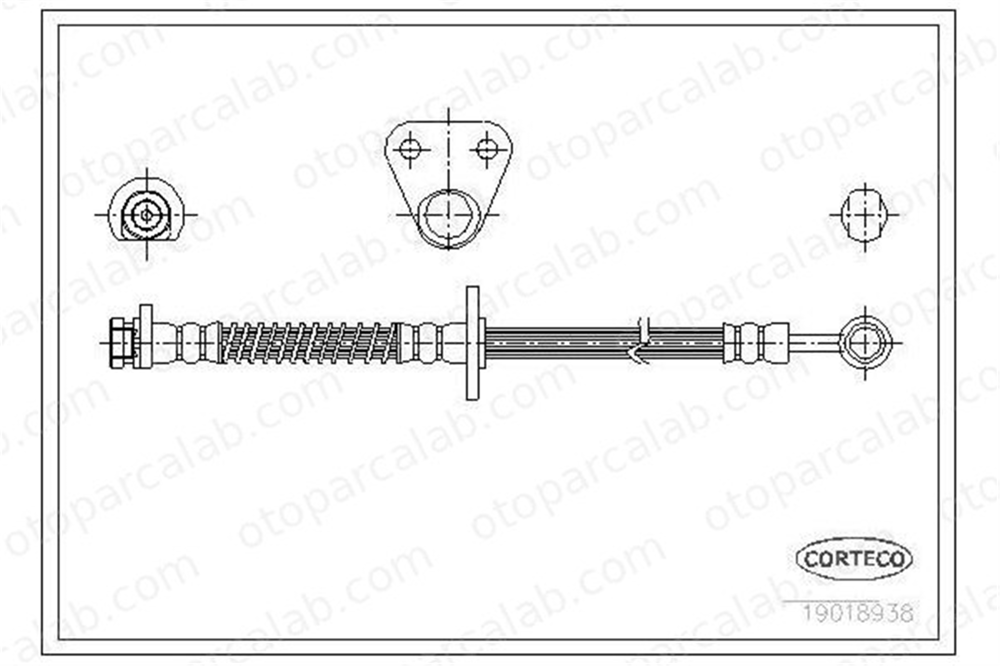 WALBURG WBH0169 Fren Hortumu Arka Sağ veya Sol ROVER 800 TOYOTA COROLLA 90080 94133