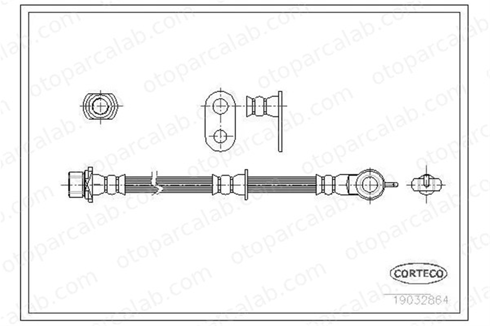 WALBURG WBH0184 Fren Hortumu Ön Sağ veya Sol TOYOTA YARIS 90080 94203