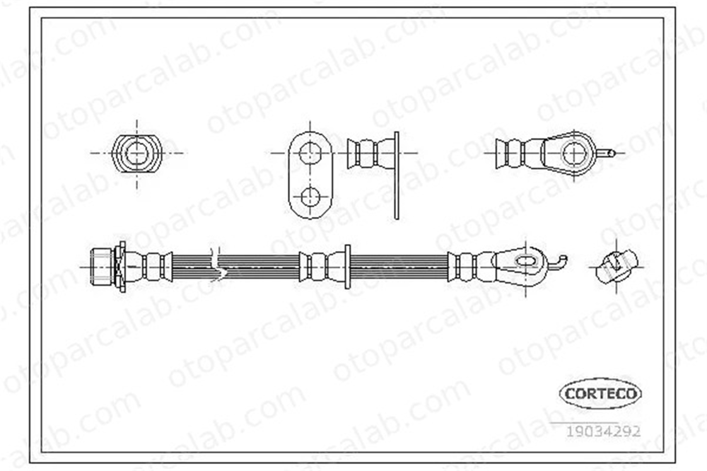 WALBURG WBH0552 Fren Hortumu Ön Sol CITROËN C1 TOYOTA AYGO 4806E2 90947
