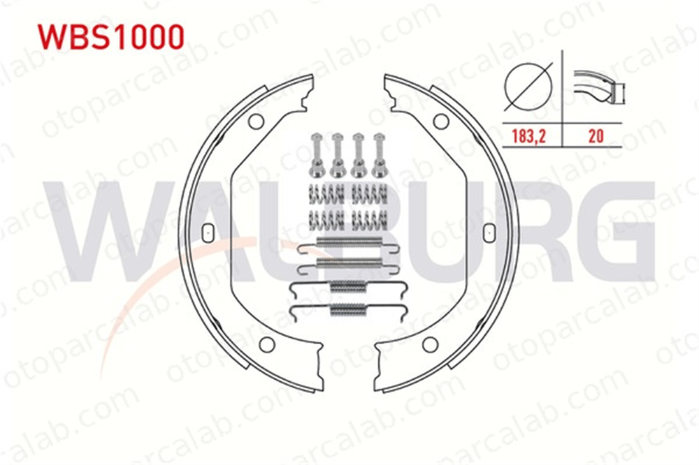 WALBURG WBS1000 El Fren Balatası BMW 3 Touring 3 1163988 2213311