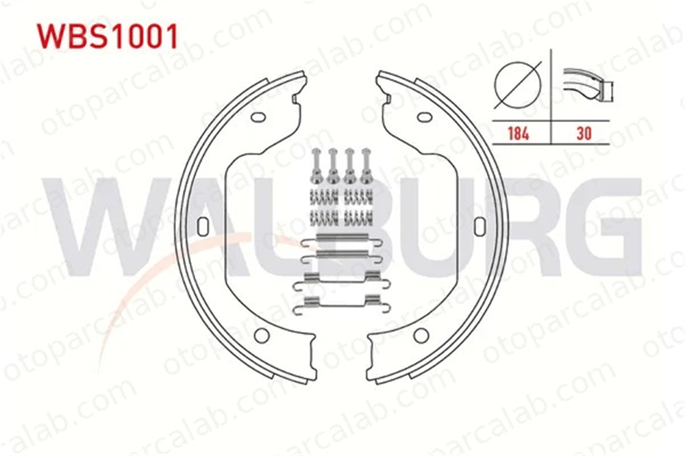 WALBURG WBS1001 El Fren Balatası BMW 5 5 Touring 1156962 1165546