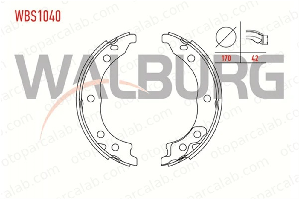 WALBURG WBS1040 El Fren Balatası CITROËN JUMPER Minibüs/Otobüs JUMPER Panelvan/Van 4241L1 4241L9