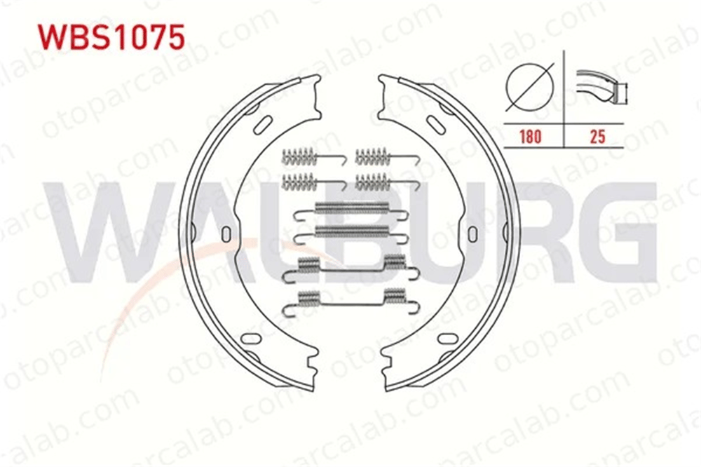 WALBURG WBS1075 El Fren Balatası MERCEDES-BENZ SPRINTER 3,5-t Platform şasi SPRINTER 3,5-t Panelvan/Van 2E0698525 9064200320