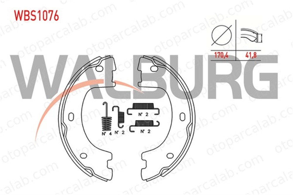 WALBURG WBS1076 El Fren Balatası MERCEDES-BENZ SPRINTER 5-t Platform şasi SPRINTER 5-t Panelvan/Van 2E0698525A 2E0698525D