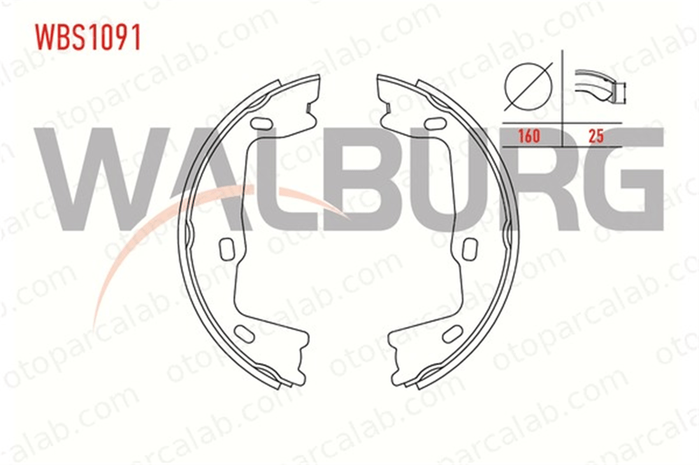 WALBURG WBS1091 El Fren Balatası OPEL OMEGA A OMEGA A Station wagon 1605686 1605764