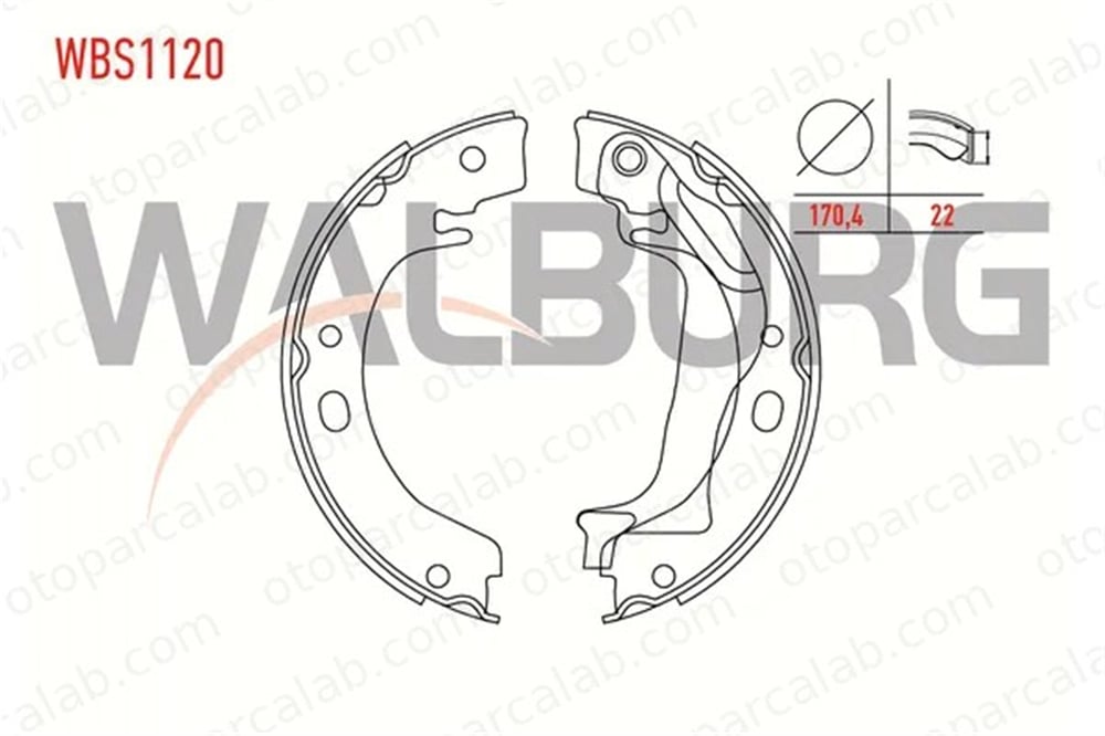WALBURG WBS1120 El Fren Balatası TOYOTA COROLLA COROLLA Sedan 449502070 449502120