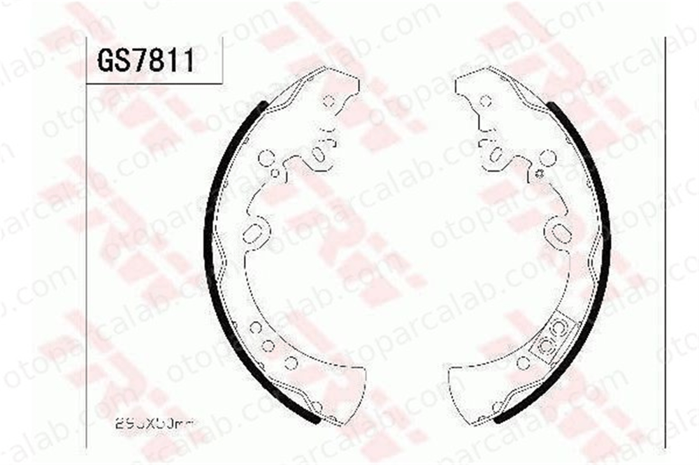 WALBURG WBS1121 Fren Pabuçlu Balata Arka TOYOTA HILUX VIII Pick-up HILUX VII Pick-up 44950K020 44950K070