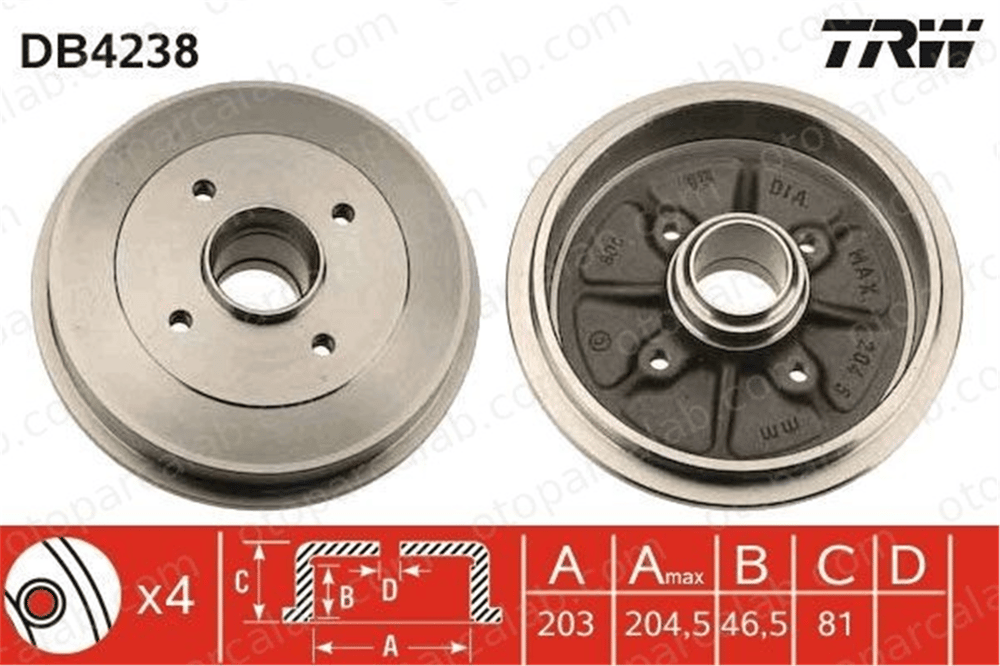 WALBURG WDR1007 Kampana Arka Sağ veya Sol CITROËN XSARA PEUGEOT 306 424740 ZQ51010780