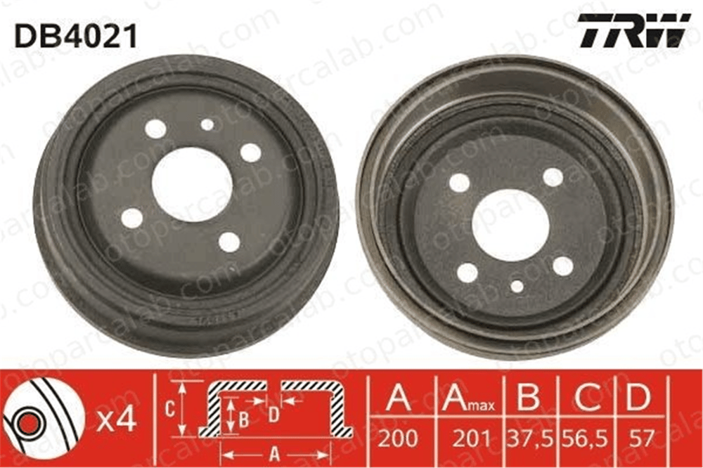 WALBURG WDR1035 Kampana Arka Sağ veya Sol OPEL KADETT E Hatchback KADETT E 568053 568058