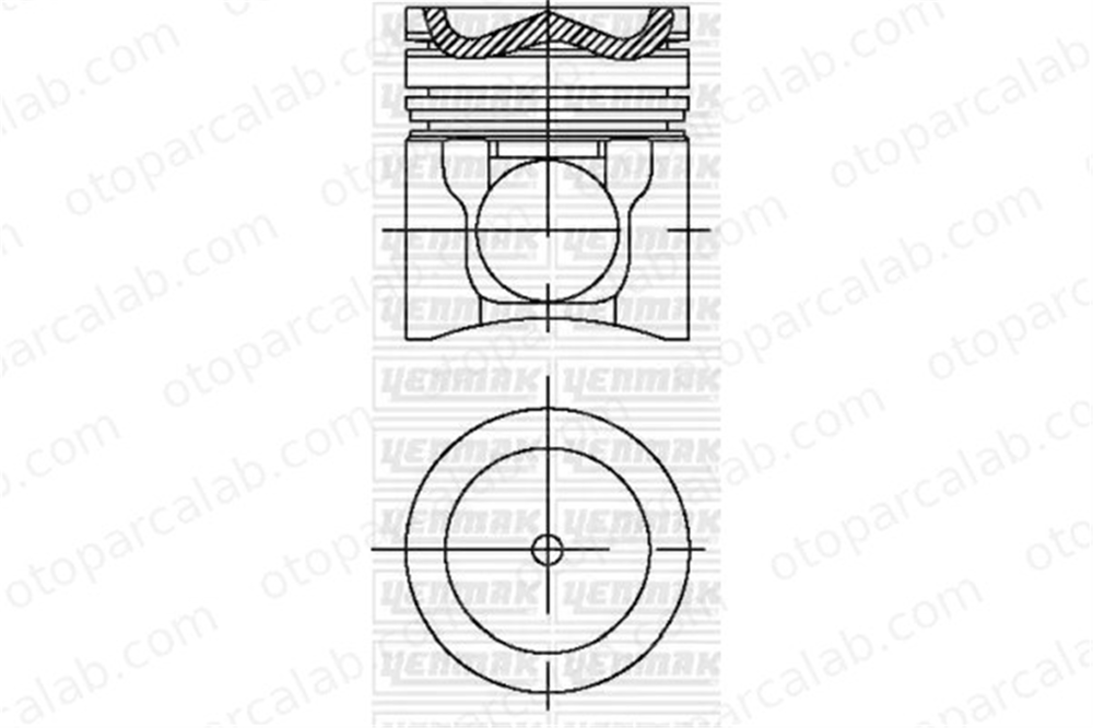 YENMAK 31-04681-000 Piston (128.00MM-STD) MERCEDES-BENZ AROCS ACTROS MP4 / MP5 4570302637 4570302237