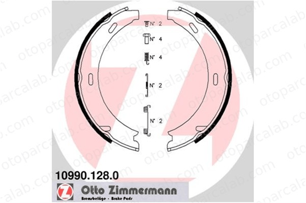 ZIMMERMANN 10990.128.0 Fren Pabuçlu Balata Arka MERCEDES-BENZ C-SERISI C-SERISI T-Model A1244200720 1244200220
