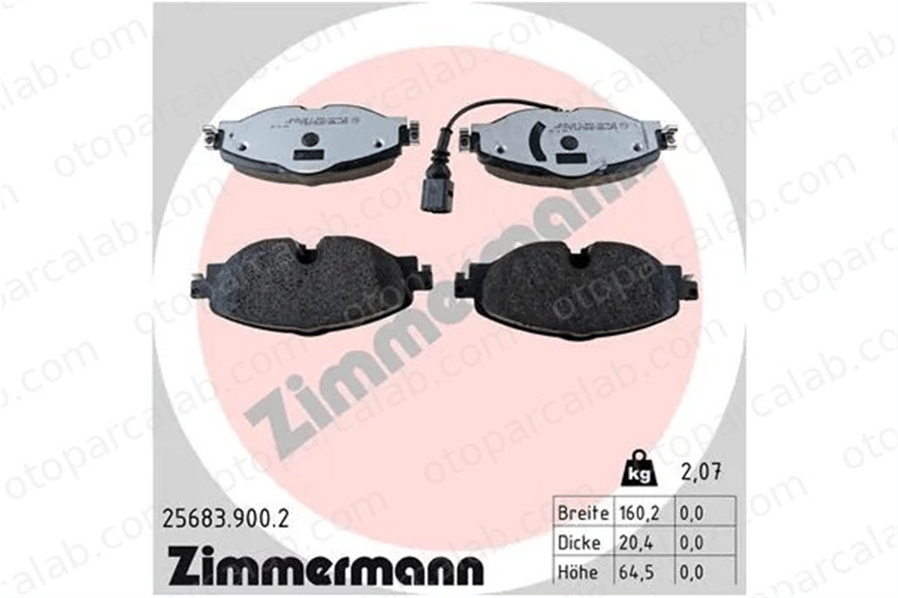 ZIMMERMANN 25683.900.2 Fren Disk Balata Ön SEAT LEON VW GOLF VII 8V0698151 2K5698151