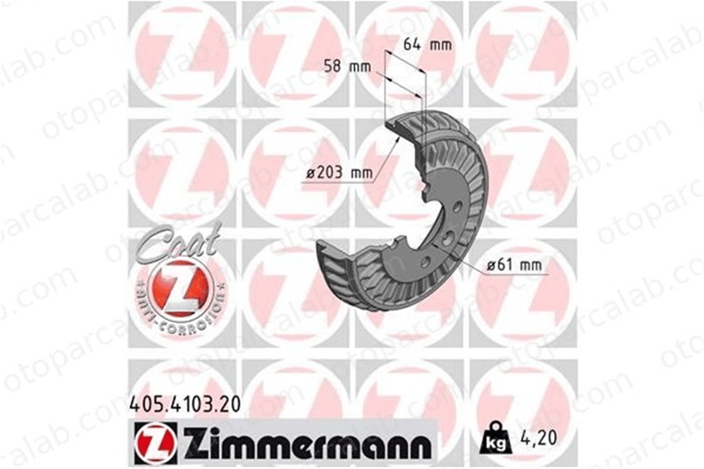 ZIMMERMANN 405.4103.20 Fren Disk Ayna Ön Sağ ve Sol SMART FORTWO Coupe FORTWO Cabrio 4534230201 432064199R
