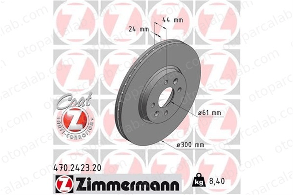 ZIMMERMANN 470.2423.20 Fren Disk Ayna Ön Sağ ve Sol RENAULT SCÉNIC II GRAND SCÉNIC II 7701207798 7701207897