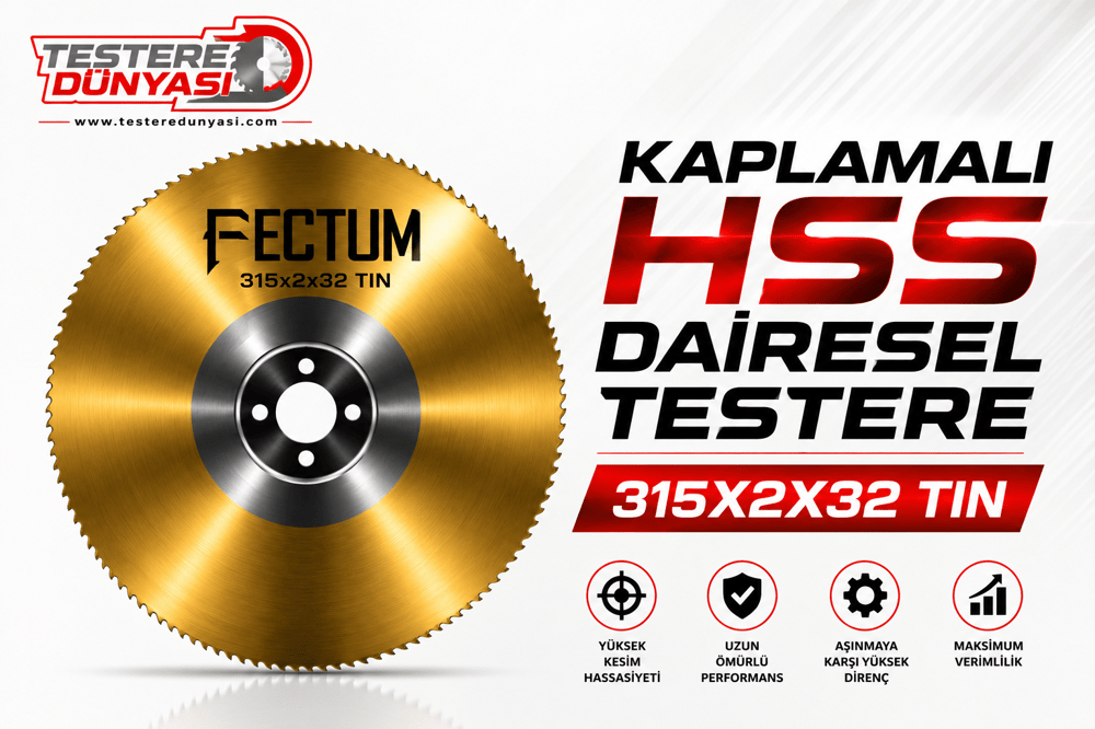 FECTUM KAPLAMALI HSS DAİRE TESTERE 315x2x32 TİN