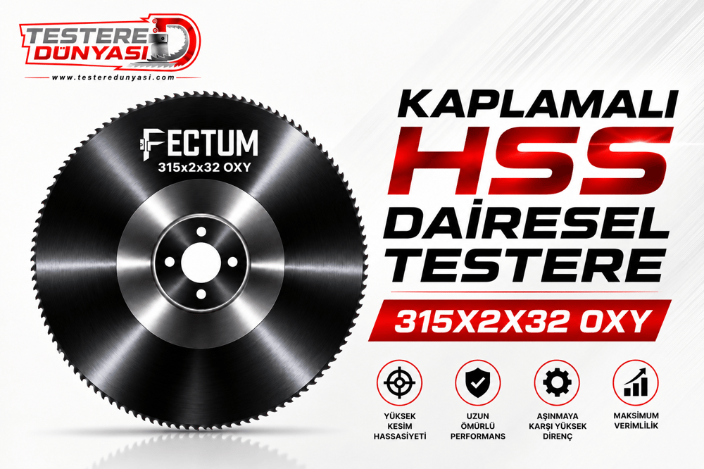 FECTUM KAPLAMALI HSS DAİRE TESTERE 315x2x32 OXY