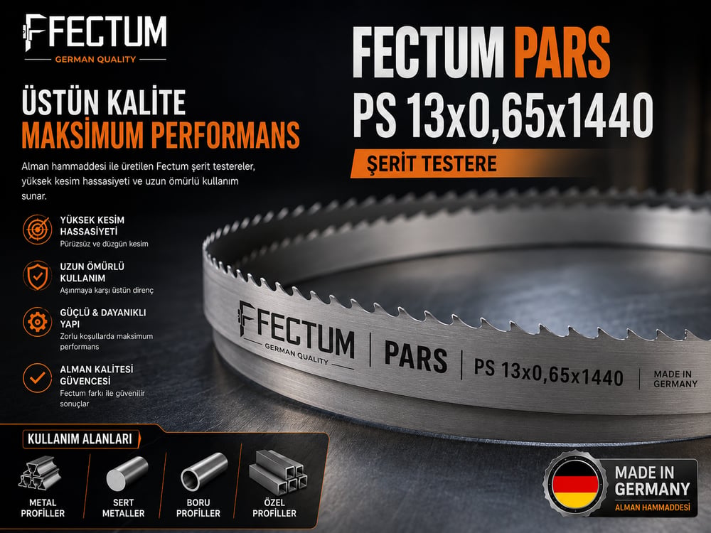 FECTUM PARS PS 13x0,65x1440 Genel Kullanım Şerit Testere