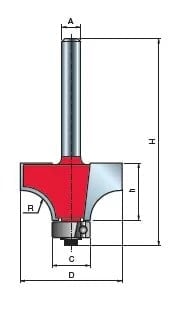 FREUD 31,75X18X59,7X6 Z2 34-11406P RULMANLI BALIK SIRTI FREZE BIÇAĞI