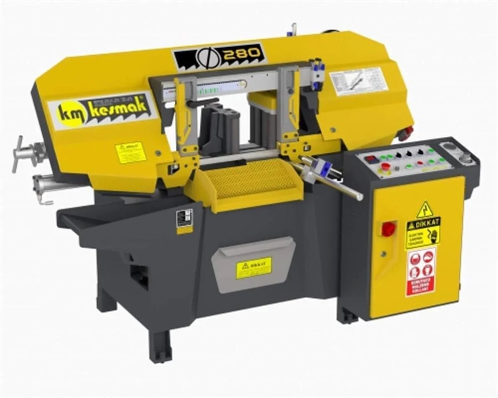 KESMAK KMO280 SULU ÇAPAKSIZ TAM OTOMATİK DÜZ KESİM ŞERİT TESTERE MAKİNASI