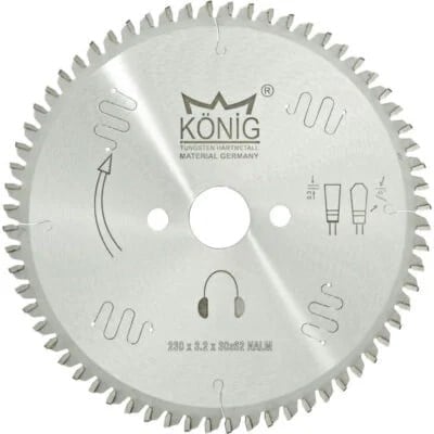 König Sessiz Elmas Daire Testere Bıçağı 230X3,2X30X72Z