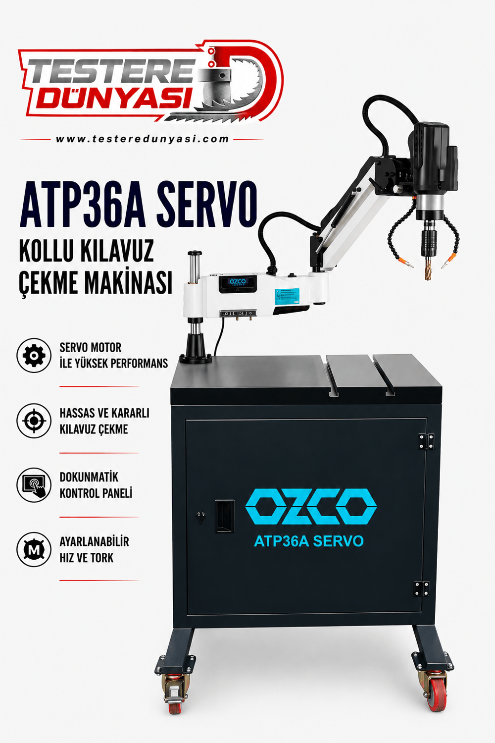 OZCO ATP36A SERVO KOLLU KILAVUZ ÇEKME MAKİNALARI