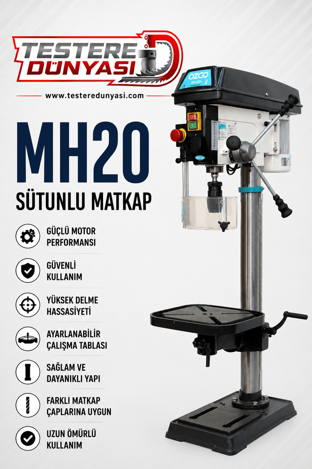 OZCO MH20 SÜTUNLU MATKAP