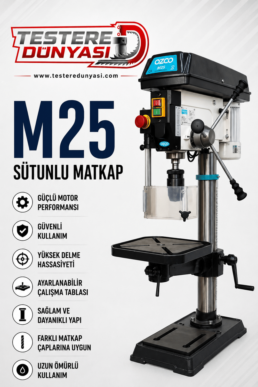 OZCO MH25 SÜTUNLU MATKAP