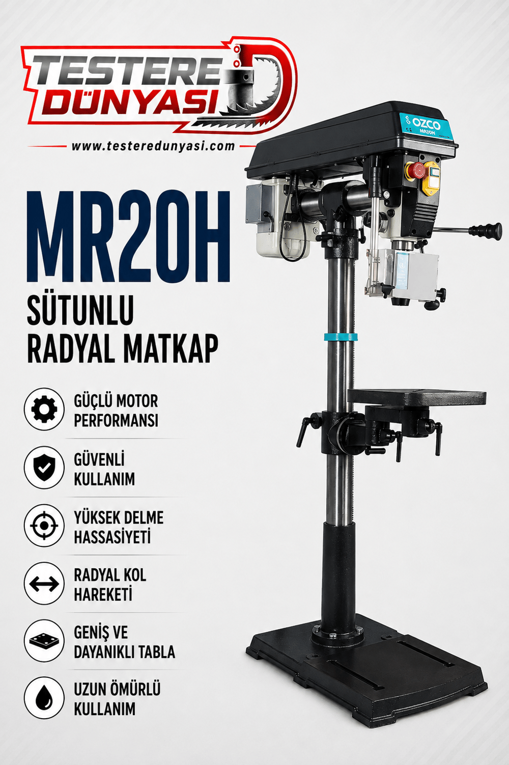 OZCO MR20H SÜTUNLU RADYAL MATKAP