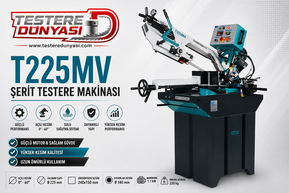 OZCO T225MV ŞERİT TESTERE MAKİNASI