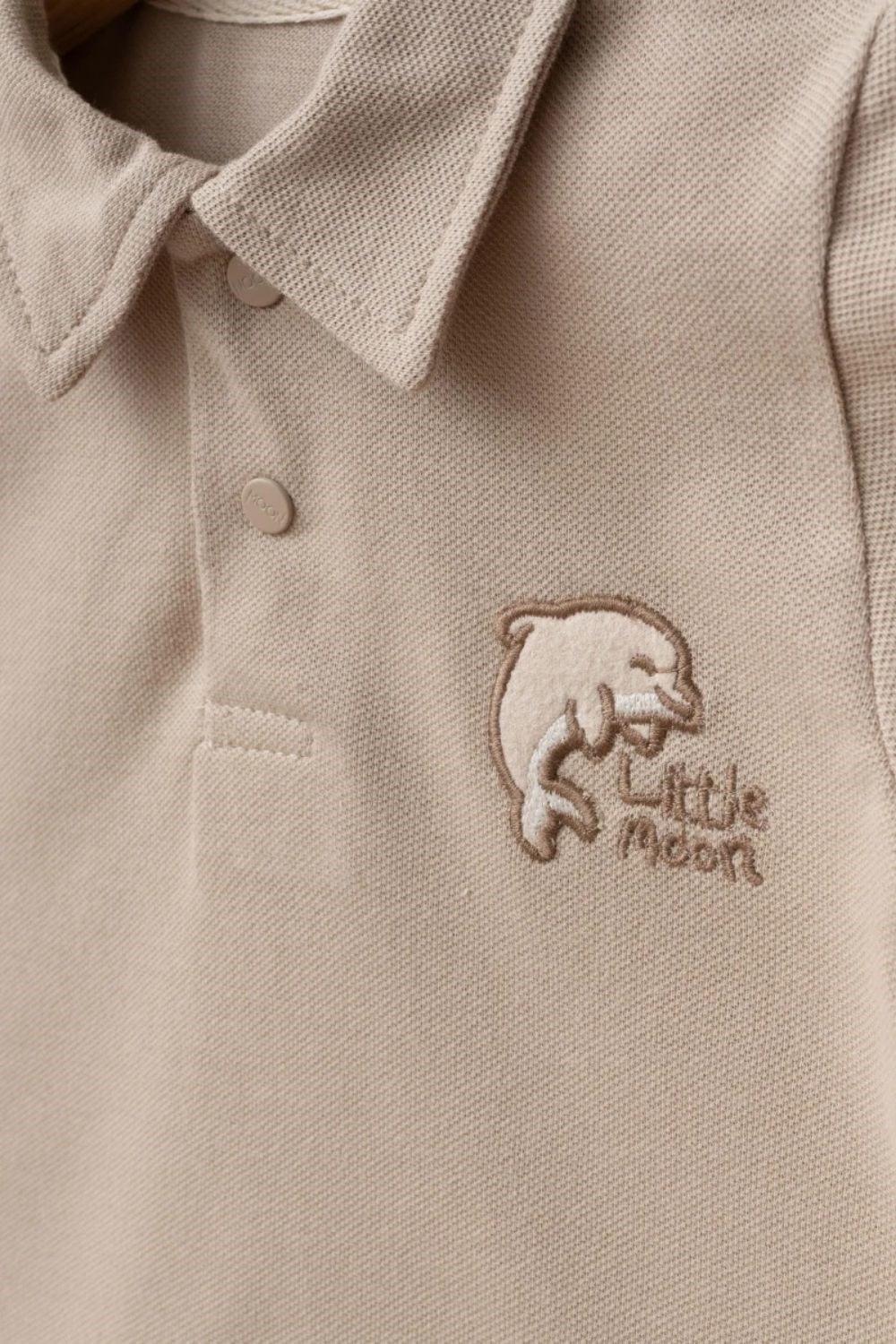 Polo Yaka Erkek Bebek Takım – Bej