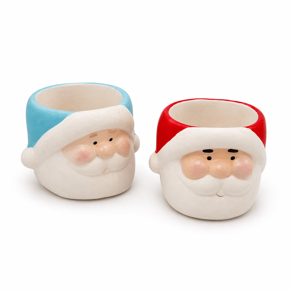 1074 - Silikon Kalıp Mum Kalıbı - Saksı Noel Baba