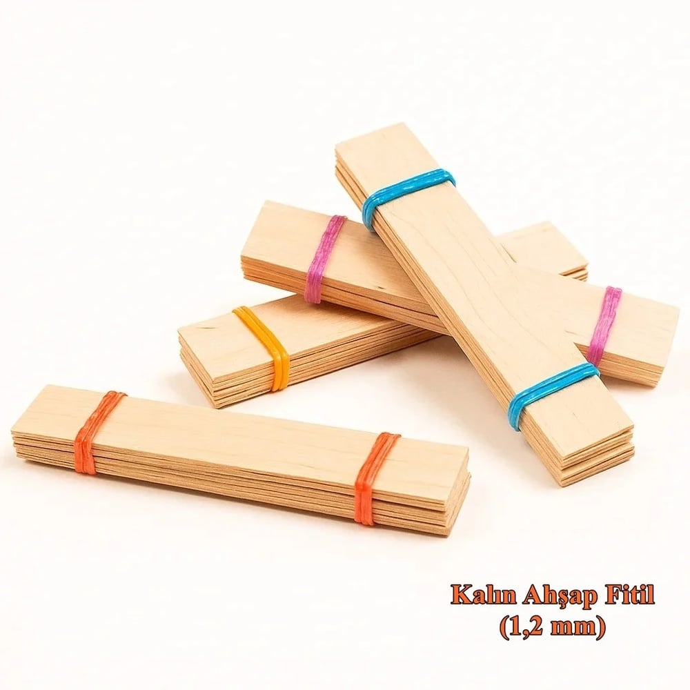Ahşap Fitil 10 Adet (150x15x1,2 mm) (KALIN)