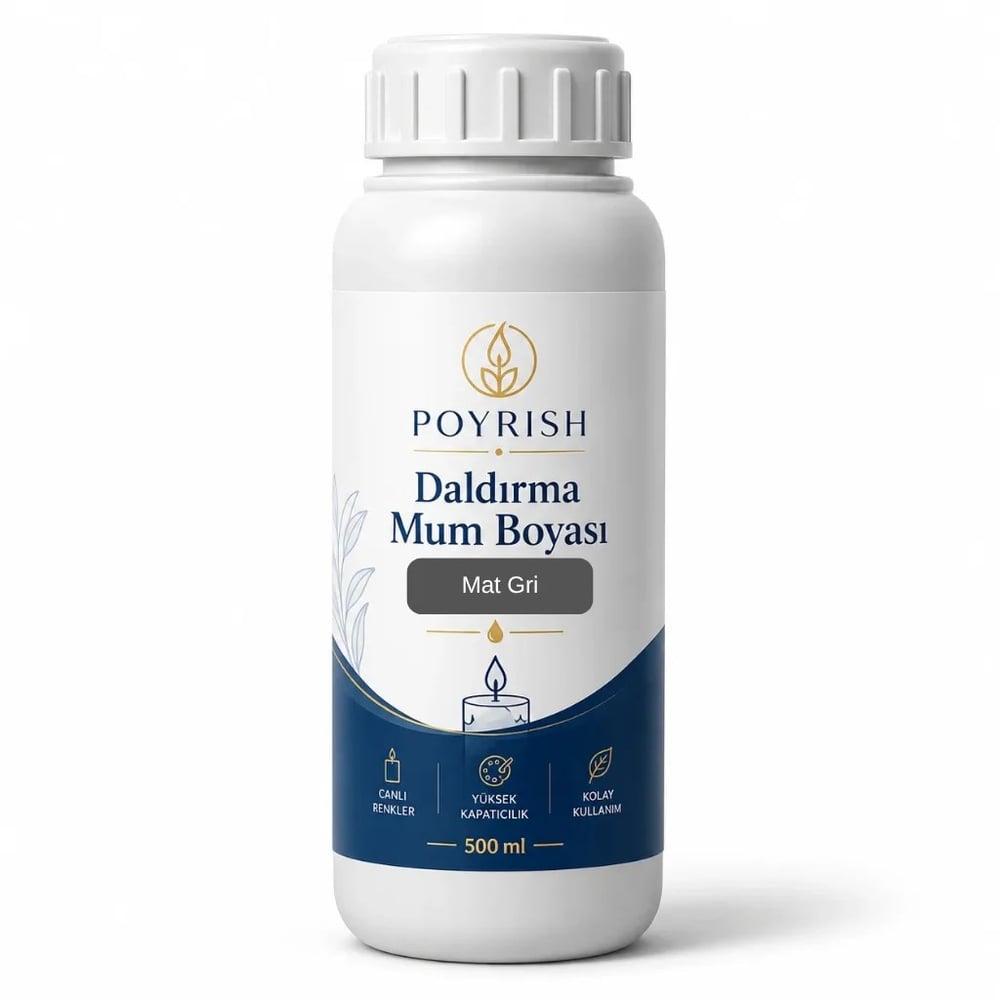 Daldırma Mum Boyası - Mat Gri - DL139 - 500 ml.