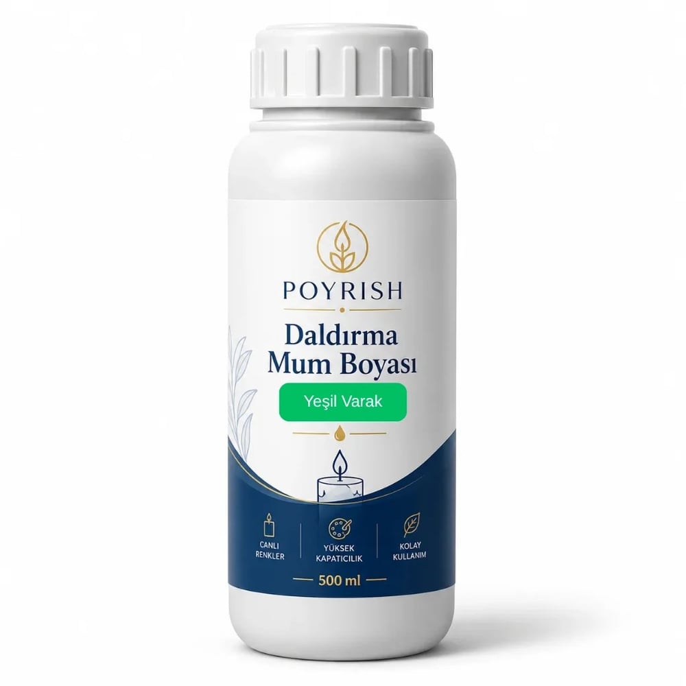 Daldırma Mum Boyası - Varak Yeşil - VR107 - 500 ml.