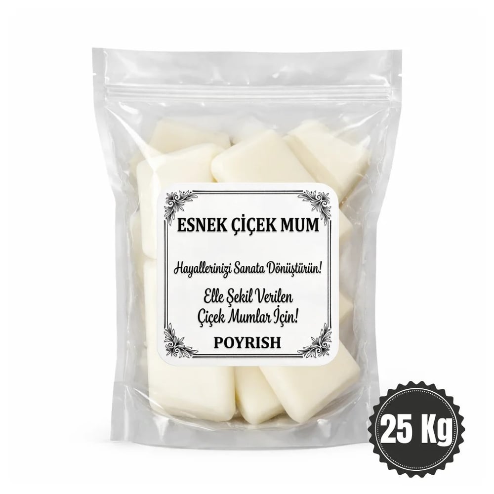Esnek Çiçek Mum Hammaddesi 25 Kg. | Elle Şekillendirilebilen Mum