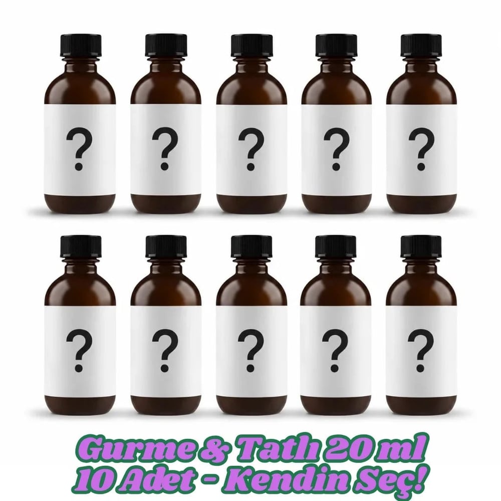 Gurme & Tatlı Kokular 20 ml. Kendin Seç Esans Seti - 10 Adet