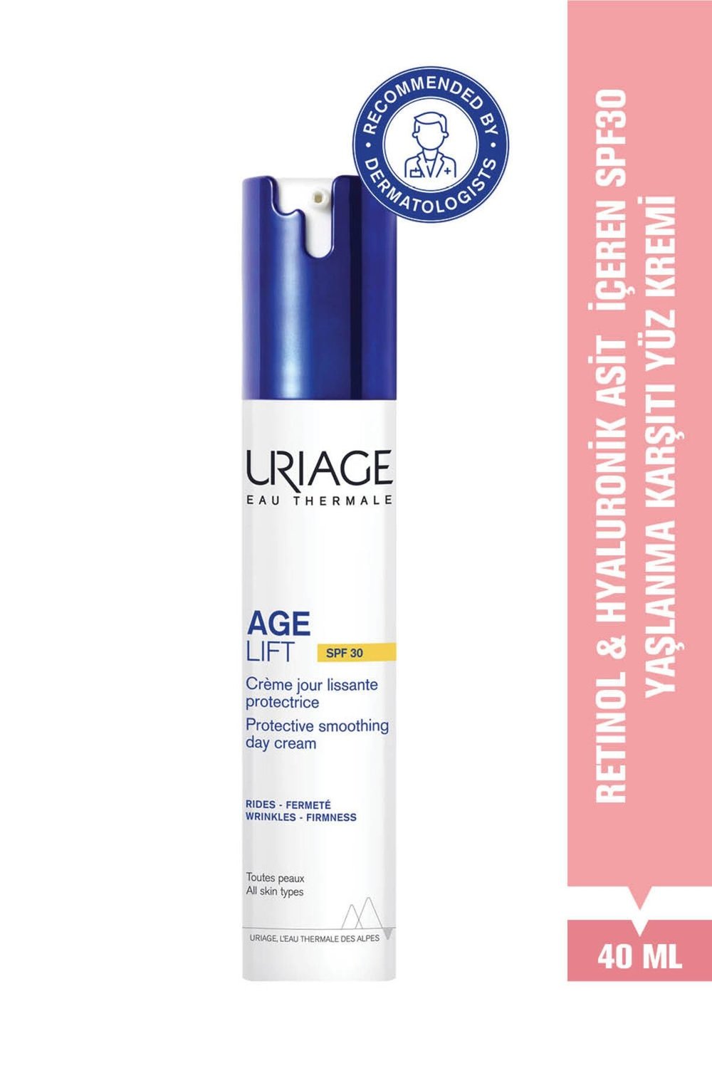 AGE LIFT Retinol ve Hyalüronik Asit İçeren Yaşlanma Karşıtı SPF30 Yüz Kremi 40 ml