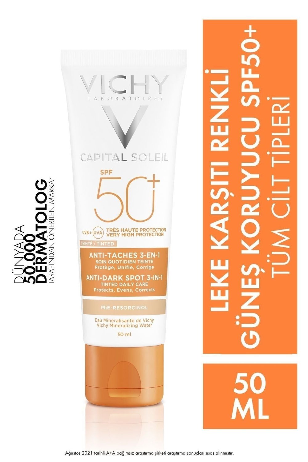 Capital Soleil Spf 50+Yüz Güneş Kremi 50 ml