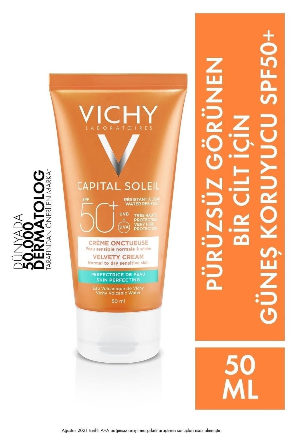 Capital Soleil Spf50+ Velvety Pürüzsüz Görünen Bir Cilt İçin Güneş Koruyucu- 50ml