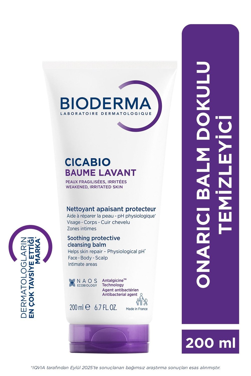 Cicabio Cleansing Balm Onarıcı, Besleyici, Yatıştırıcı Balm Dokulu Yüz ve Vücut Temizleyici 200 ml