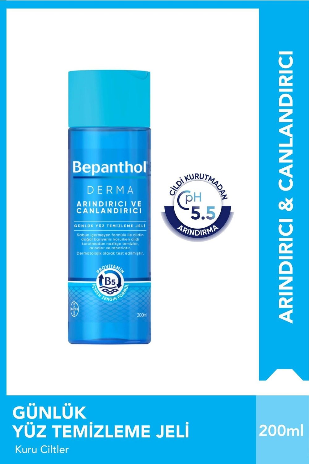 Derma Arındırıcı ve Canlandırıcı Günlük Yüz Temizleme Jeli 200 ml