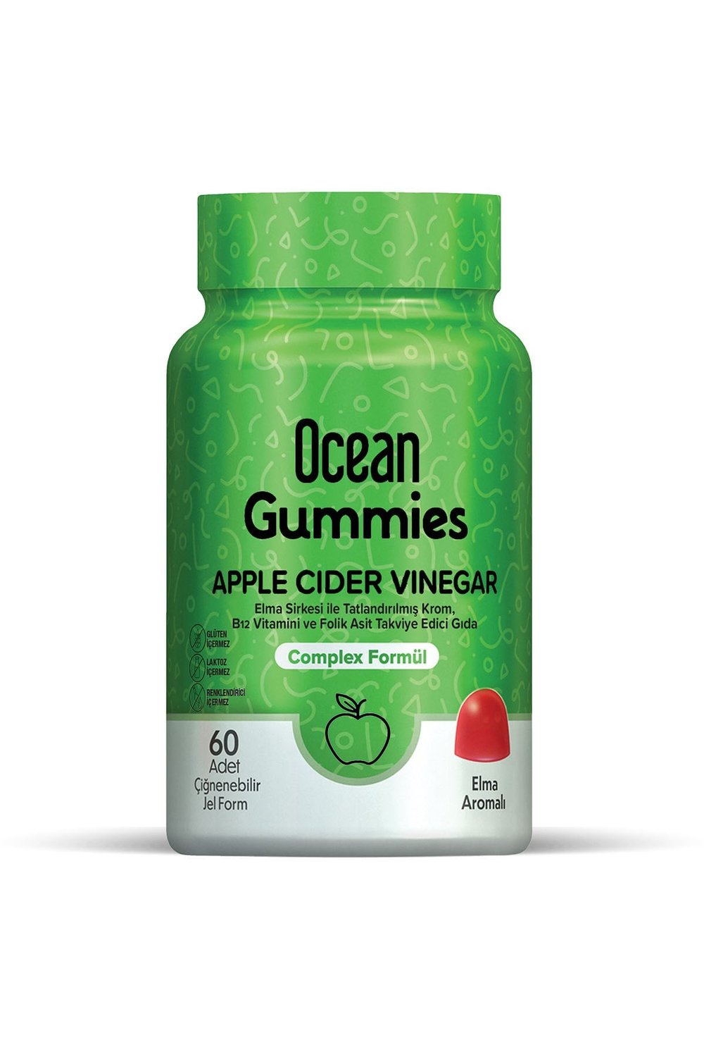 Gummies Apple Cider Vinegar 60 Çiğnenebilir Jel Form