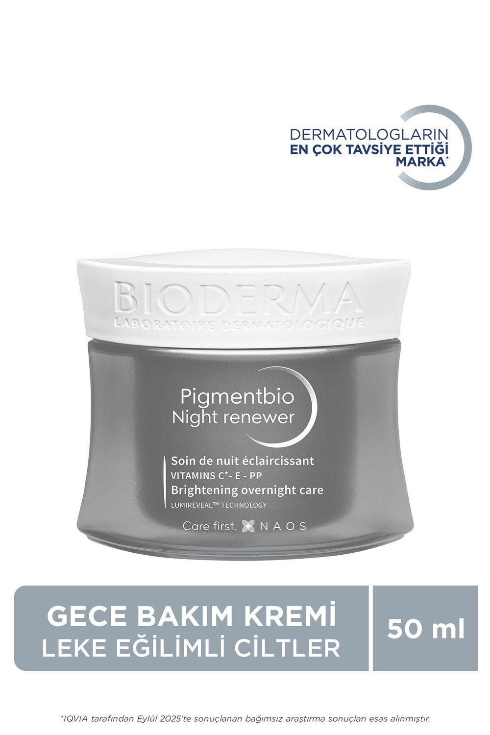 Pigmentbio Night Renewer Leke Karşıtı Cilt Tonu Eşitleyici C ve E Vitamini Gece Kremi 50 ml