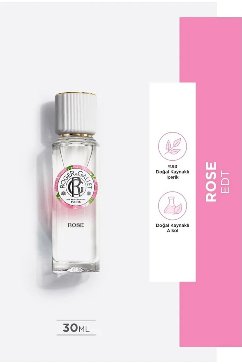 Rose Doğal Gül Yağı ve İtalyan Mandalina Özlü Çiçeksi Parfüm EDT 30 ml