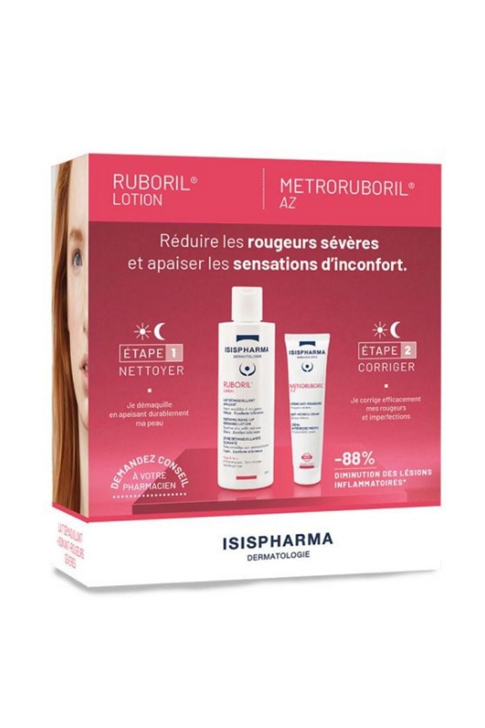 Ruboril Temizleme Losyonu 250 ml + Kızarıklık Karşıtı Bakım Kremi 30 ml