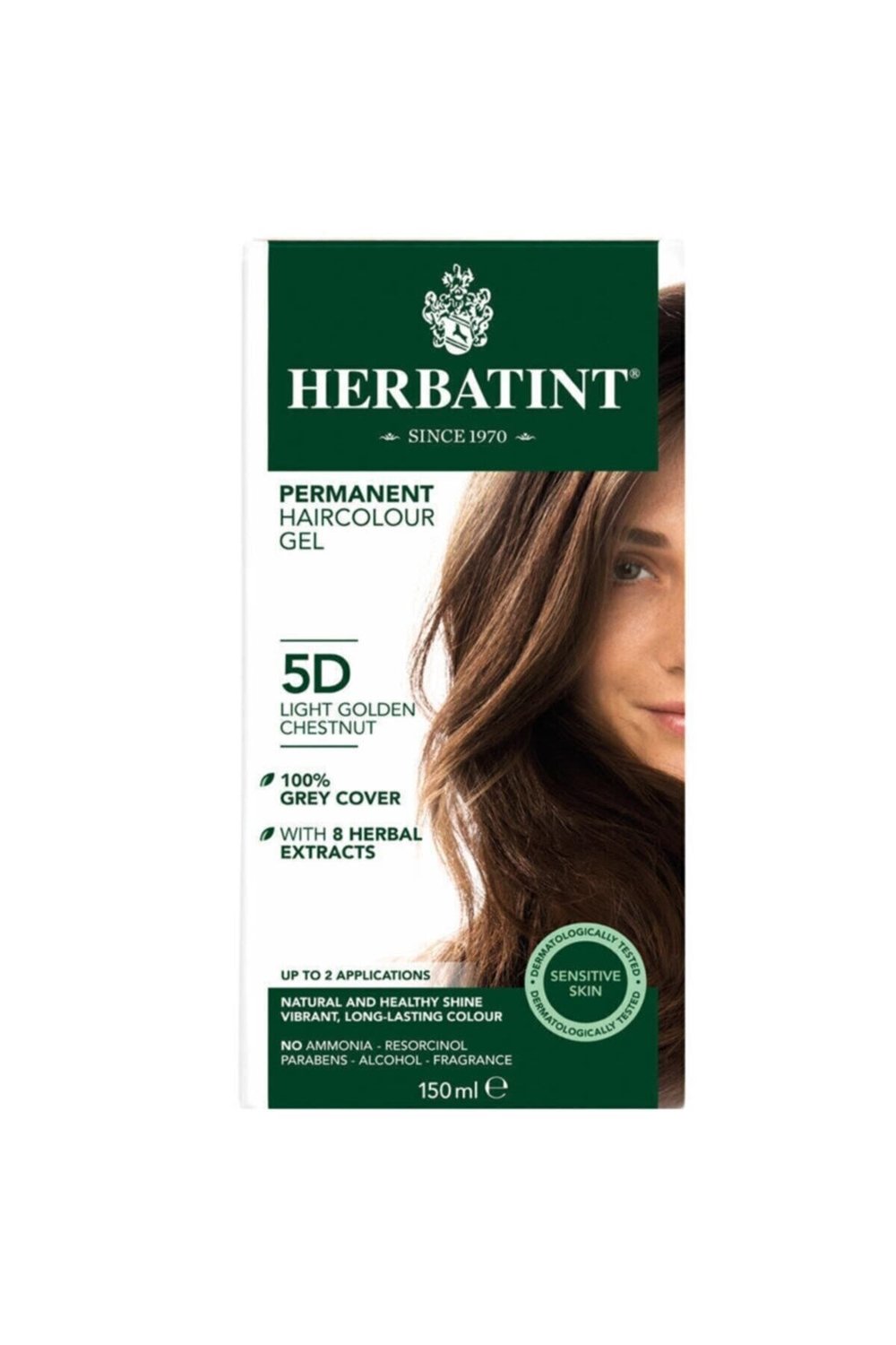 Saç Boyası - Light Golden Chestnut 5D Altın Açık Kahve 150 ml 8016744500128