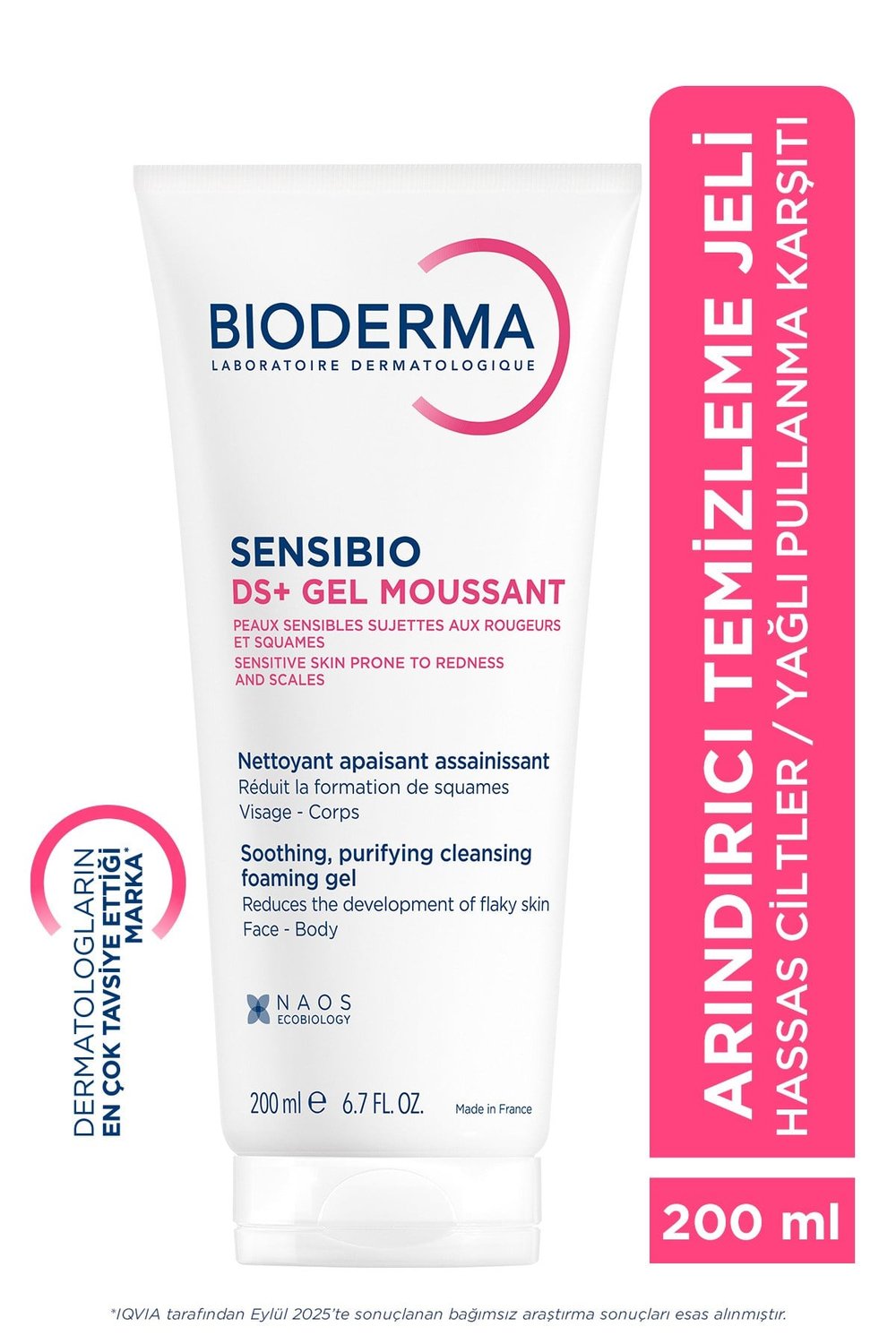 Sensibio DS+ Cream Hassas Ciltler için Kızarıklık Karşıtı Yatıştırıcı Temizleme Jeli 200 ML
